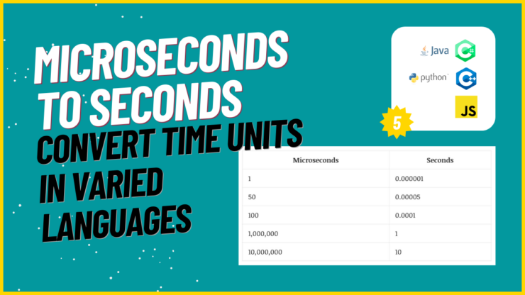 microseconds to seconds