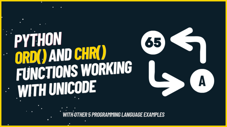 python ord and chr functions